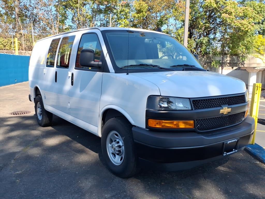 2025 Chevrolet Express Cargo WT in Summit White — front three-quarter view
