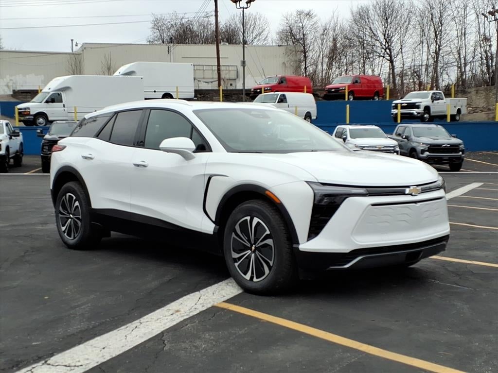 2026 Chevrolet Blazer EV LT in Summit White — front three-quarter view