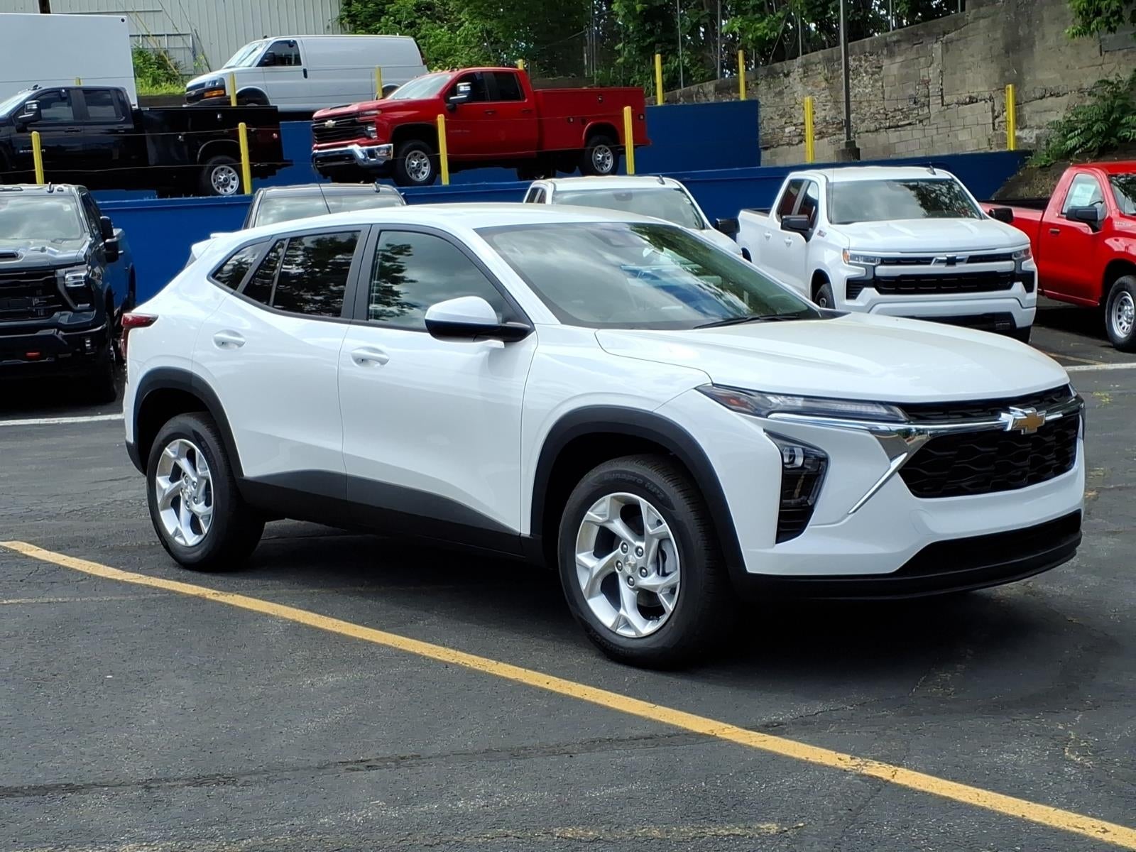 2026 Chevrolet Trax LS in Summit White — front three-quarter view
